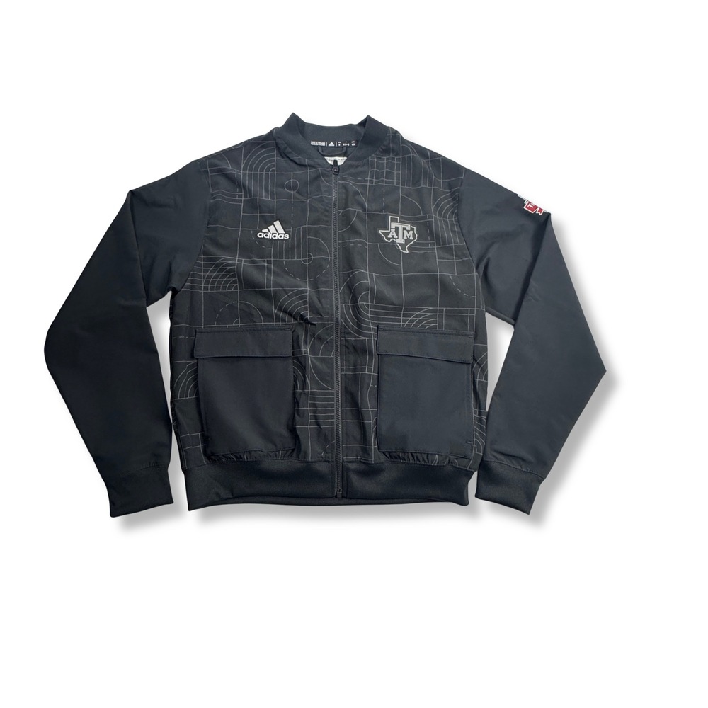 Adidas Texas A&M Aggies TaxSlayer Gator Bowl Bomber Jacket Mens Med Black HB8845